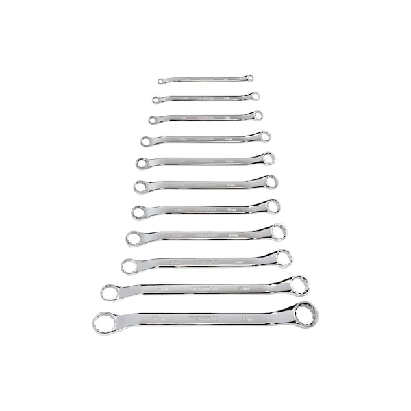 45-Degree Offset Box End Wrench Set, 11-Piece (6-32 mm)